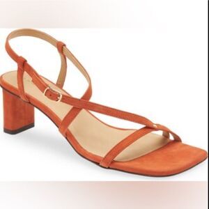 FRAME Denim $398 Le Braxton Strapy Suede Sandal NWT
